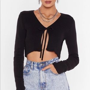nasty gal tie open top